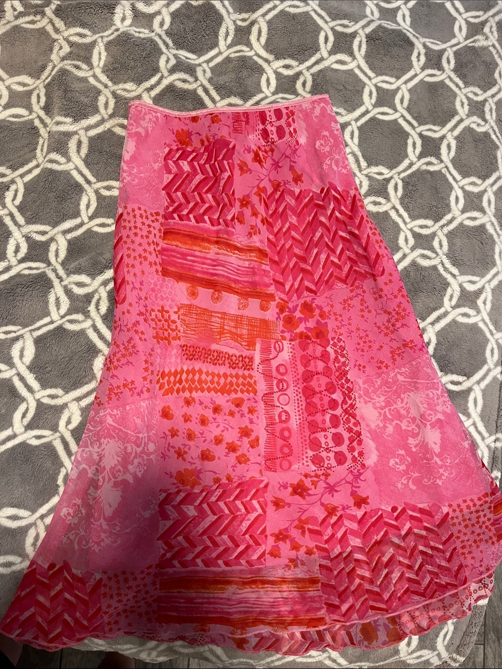 Vintage Pink Midi Skirt